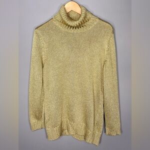 LAUREN RL Gold Turtleneck Sweater